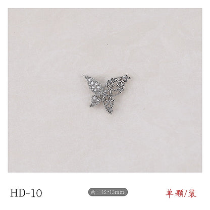Twilight Rogge Manicure New Super Flash Butterfly Zircon Color Preservation Electroplating Non-fading Jewelry Nail Decoration Sticker