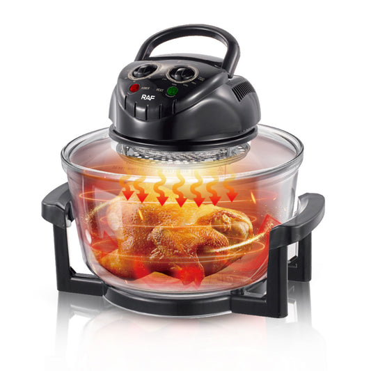 Smart 12L Glass Air Fryer  Multi-Function Light Wave Oven with Visual Window  Oil-Free Cooking Appliance for Home & Gifts