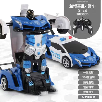 2.4G remote control deformation car King Kong racing charging remote control deformation car electric remote control car toy car