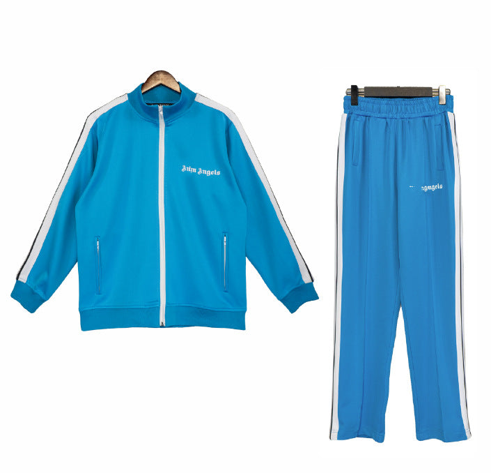 The correct version of the tide brand palm palm angel striped webbing high street casual sports jacket couple suit