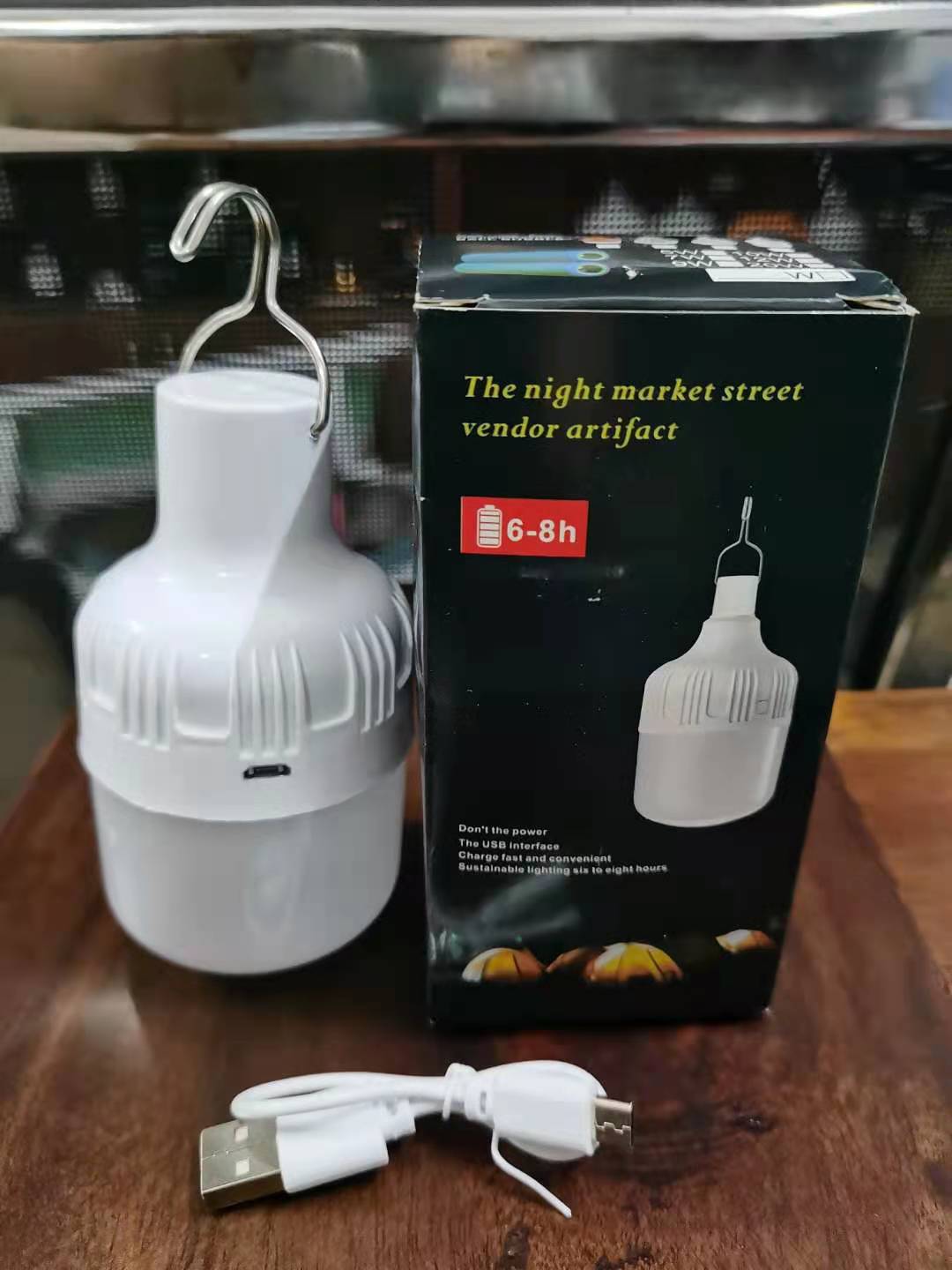 Aurora orange usb rechargeable light bulb outdoor night market street stall light high rich handsome home power failure led emergency bulb light