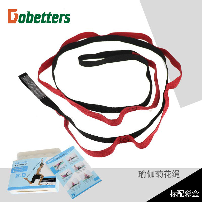Aerobics Yoga stretching belt lacing belt anti-gravity aerial yoga hammock accessories chrysanthemum belt rope flat belt pull rope