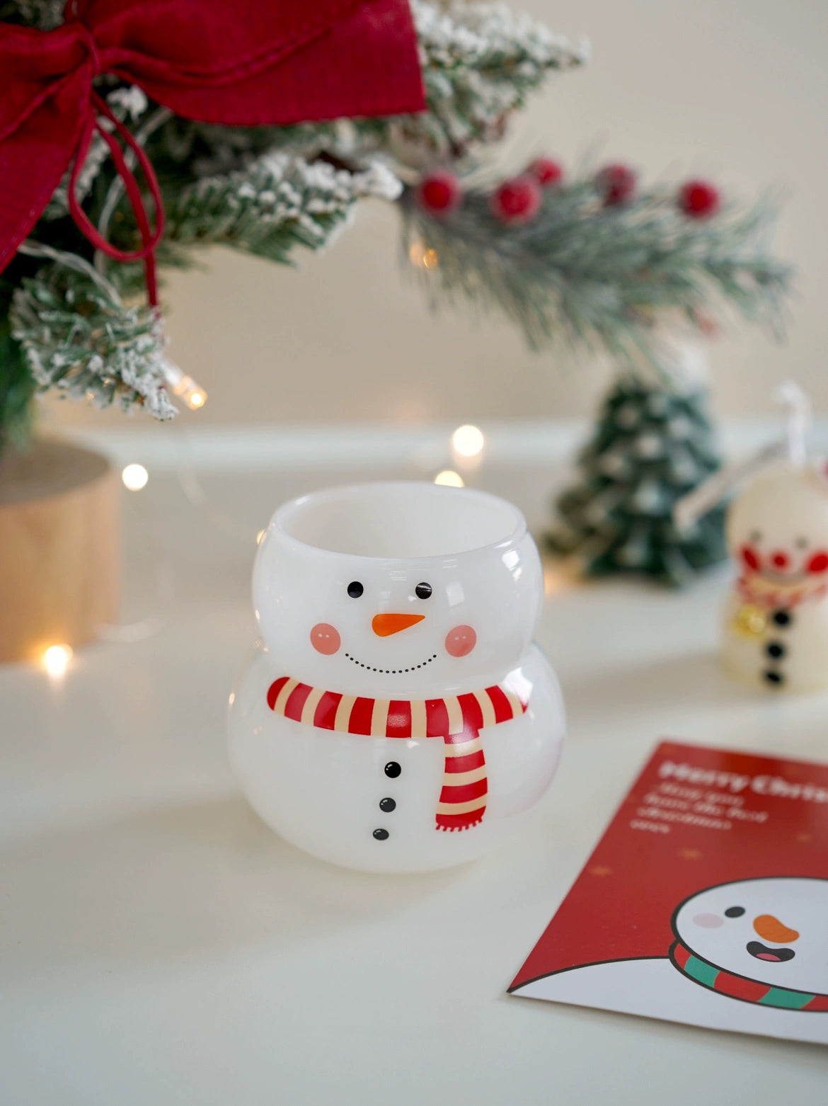 Exclusive snowman creative glass