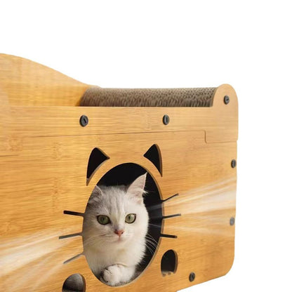Cat Nest Cat Scratch Board Integrated Enclosed Cat Paw Board Four Seasons Universal Cat House Winter Kitten Bed Sofa Cat Toys