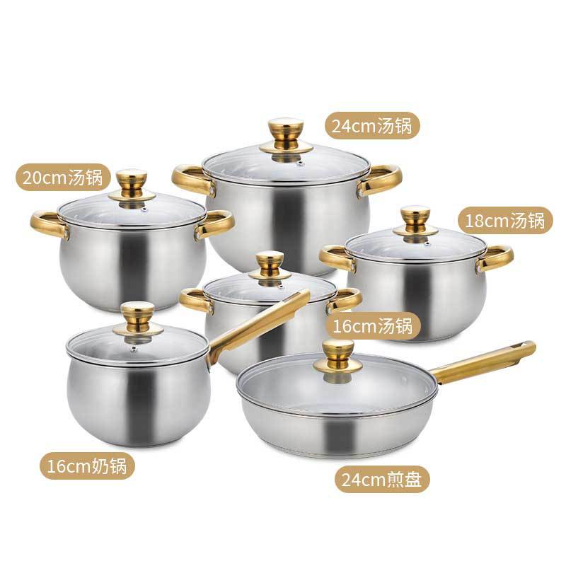 stainless steel pots and pans set kit  source pots thickened cookware cookware soup pot cookware