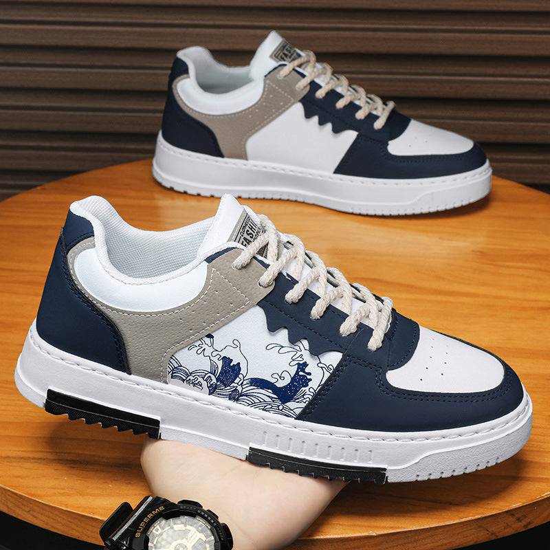 plus size men's shoes foreign trade 45-48 new spring board shoes trend versatile soft soled athleisure small white shoes