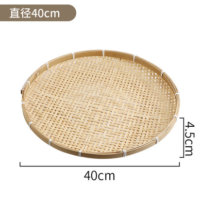 Drying basket, handmade bamboo dustpan, bamboo plaque tray, bamboo weaving product, farmhouse washing decoration, drainage sieve, fruit basket