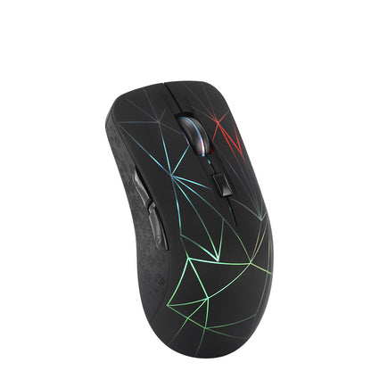 Cross-border dual-mode bluetooth wireless mouse mute light-emitting rechargeable computer notebook office gaming