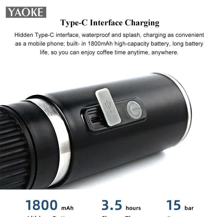 yaoke portable portable fully automatic espresso capsule coffee machine size capsule coffee powder universal
