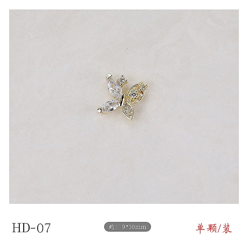 Twilight Rogge Manicure New Super Flash Butterfly Zircon Color Preservation Electroplating Non-fading Jewelry Nail Decoration Sticker
