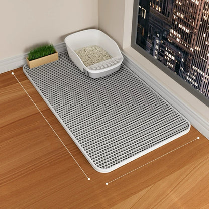 Double-layer thickened EVA cat litter mat can be washed, anti-take-out, anti-splash, cat rubbing mat, cat litter box, cat supplies