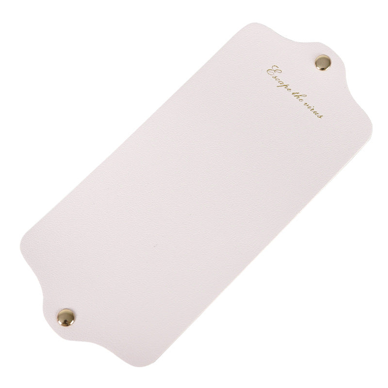 Yueting mask storage folder Japanese style double-sided leather mask temporary storage folder can be folded small and fresh mask storage box