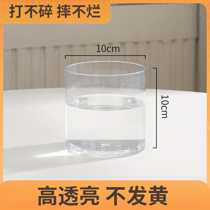 Transparent square jar vase, water culture, green plant, white palm, succulent, square cup, flower arrangement, hydroponic flower pot, tabletop simple ornament, florist