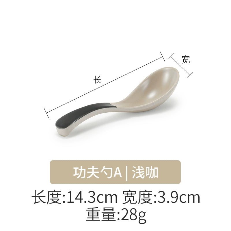 Retro Noodle Shop Imitation Porcelain Two-color Plastic Frosted Bamboo Hat Bowl