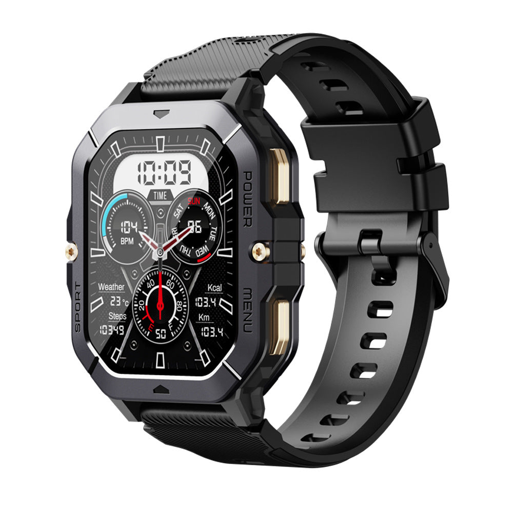 C28 smart watch 2.02 inch HD screen Bluetooth call rugged outdoor sports heart rate blood oxygen