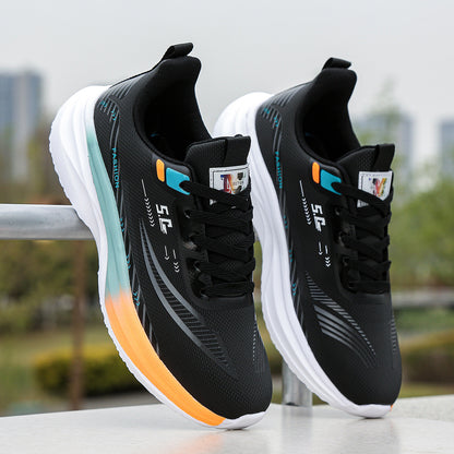 Ultralight running men's shoes are waterproof, non-slip, lightweight, breathable, autumn trend, casual soft-soled, teen student sneakers