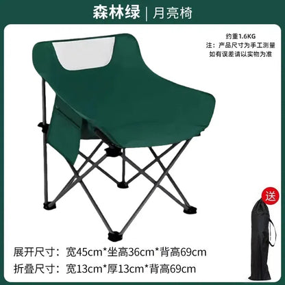 metal folding chair outdoor folding chair picnic portable moon chair camping camping equipment