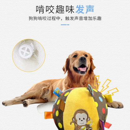 sound toys bell pet toy balls for small, medium and large dogs interactive relief pet plush toys