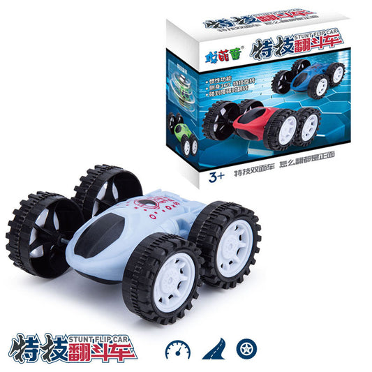 Spot inertia double-sided dump truck, fall-resistant stunt car, children's toys wholesale, small gifts, stalls, hot sales