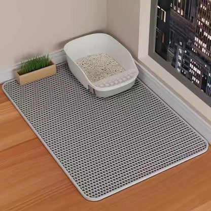 Double-layer thickened EVA cat litter mat can be washed, anti-take-out, anti-splash, cat rubbing mat, cat litter box, cat supplies