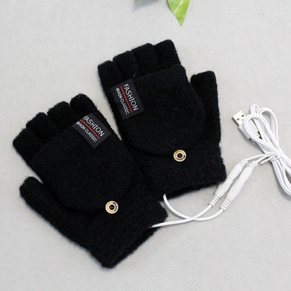 USB touch screen warm gloves, heating gloves, electric heating gloves, warm gloves, winter warm clamshell gloves