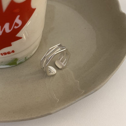 new plain ring women's niche ins high-end sense opening adjustable ring