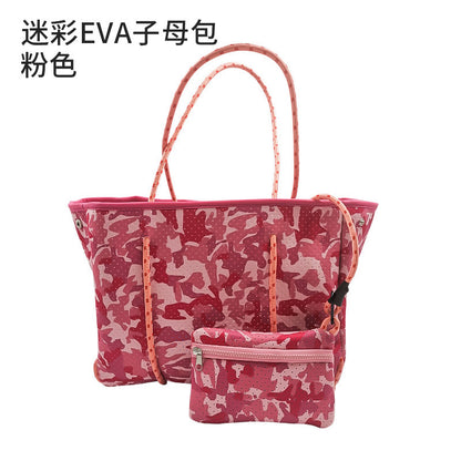 Self-supporting punching diving material beach bag mother bag manufacturer large capacity ladies beach bag