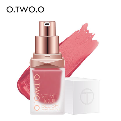 O.TWO.O natural dazzling color liquid blush long-lasting matte silky delicate rouge beauty makeup SC023