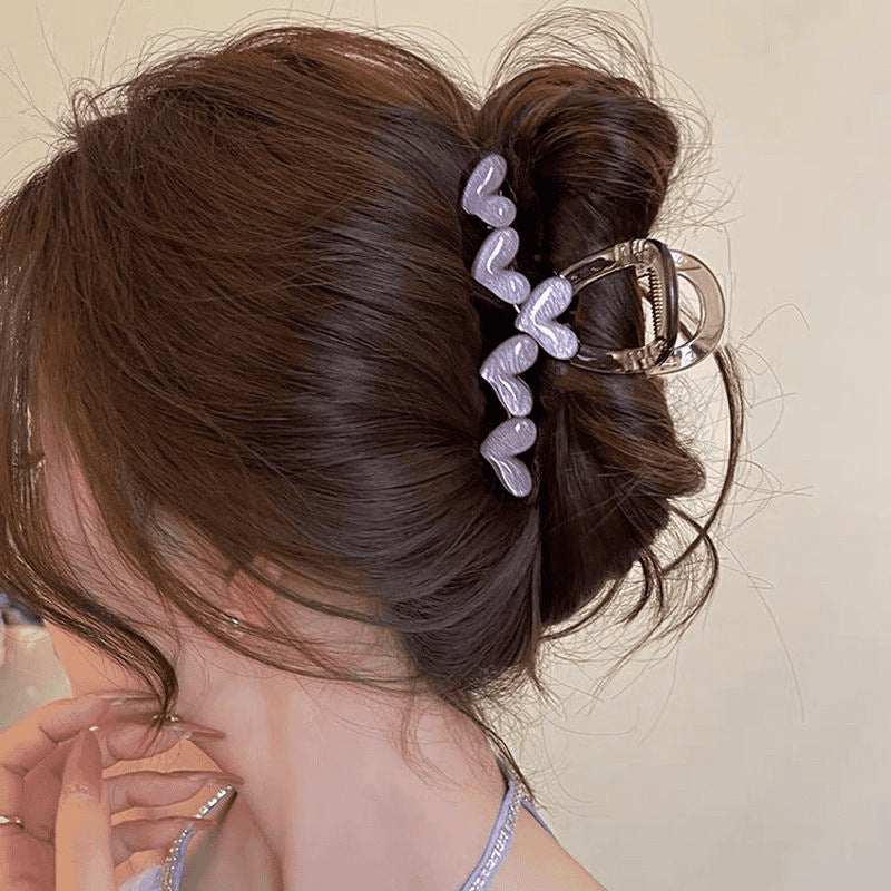 new spring and summer grab clip large shark clip is not loose sense of luxury, back of the head hair grip clip hair ornament women