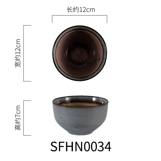 A radish Japanese-style coarse ceramic rice bowl features retro creative dishes and cups slightly flawed tableware ice cream bowl