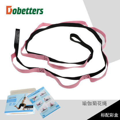 Aerobics Yoga stretching belt lacing belt anti-gravity aerial yoga hammock accessories chrysanthemum belt rope flat belt pull rope