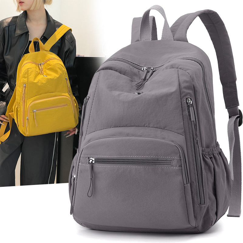 New ultralight waterproof parachute nylon cloth women's large capacity puff bag fashion niche women's backpack