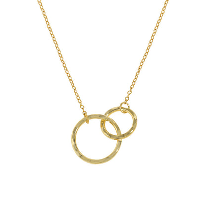 Ins minimalist irregular double ring necklace