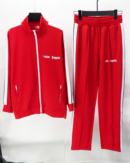 The correct version of the tide brand palm palm angel striped webbing high street casual sports jacket couple suit