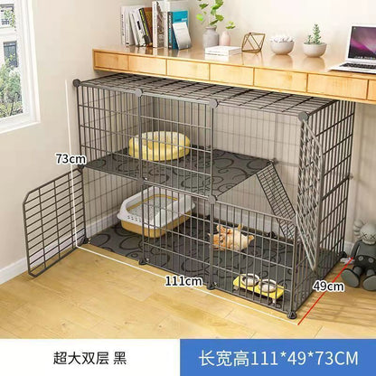 Cat cage with toilet villa extra large free space indoor empty cage cat house home three-tier small cat cat litter