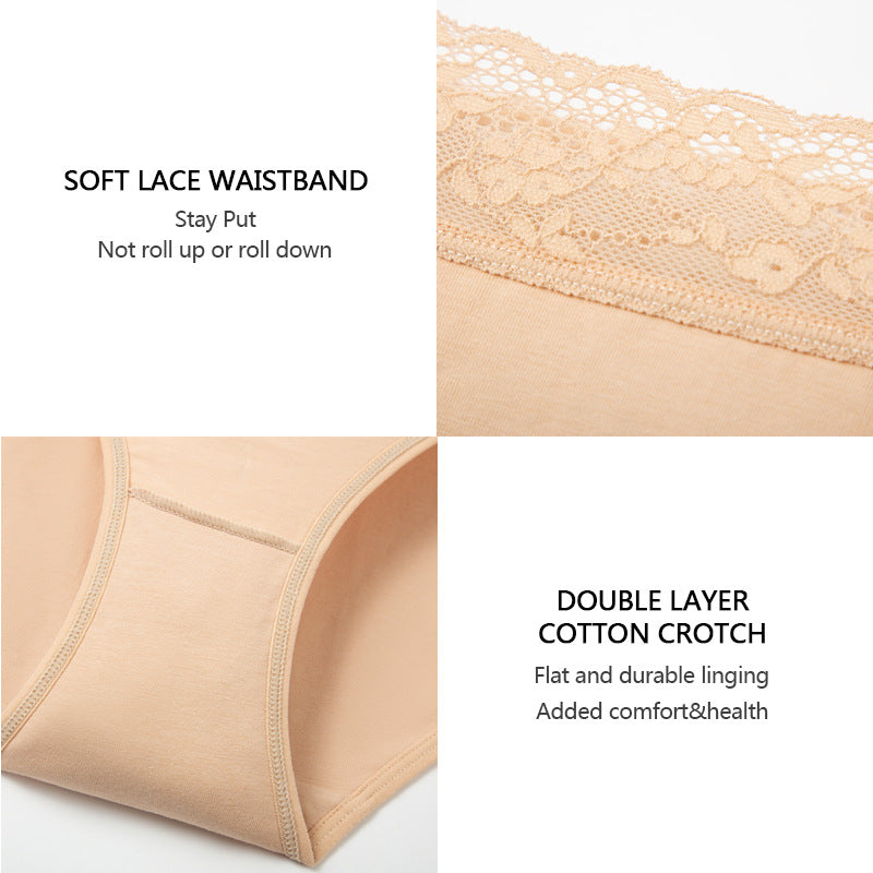multi-size briefs lace ladies pure cotton high waist sexy underwear