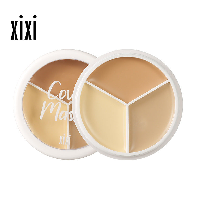 Makeup xixi net muscle holding makeup three-color concealer face cover spots face acne marks tear ditch dark circles concealer