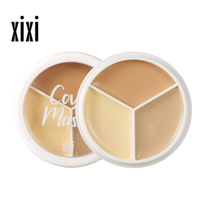 Makeup xixi net muscle holding makeup three-color concealer face cover spots face acne marks tear ditch dark circles concealer