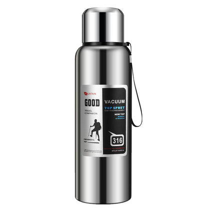 stainless steel thermos mug large capacity portable outdoor food grade vacuum car travel jug all-steel thermos mug