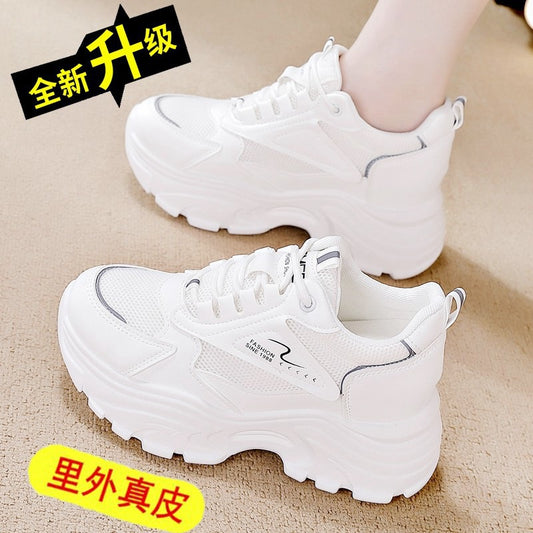 inner height increase white shoes women's versatile summer dad shoes breathable casual spring and autumn sneakers