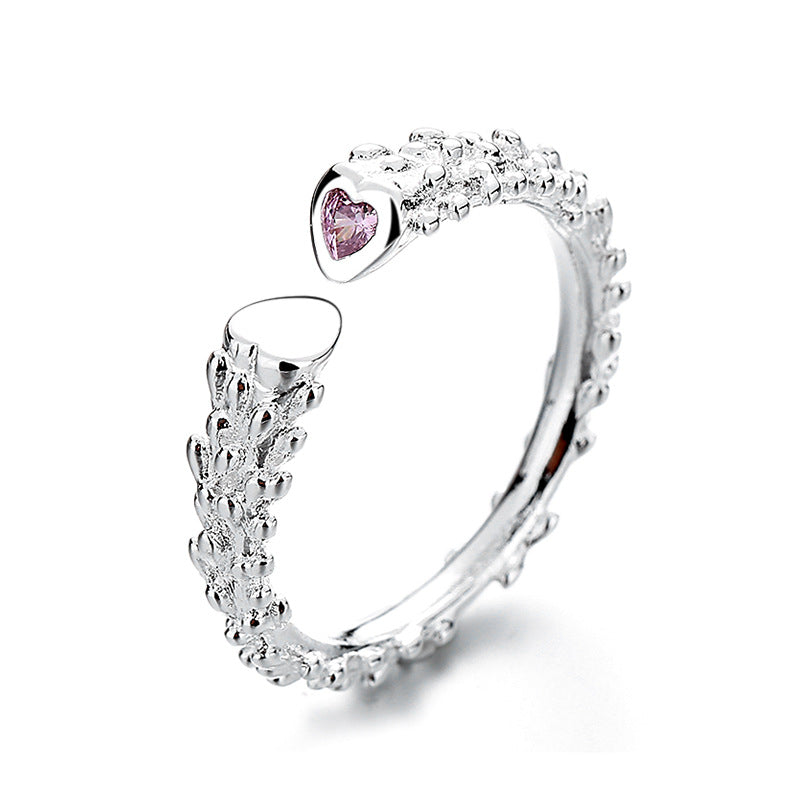 Original all-match simple niche design feeling love ins cold wind irregular index finger ring female open ring