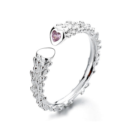 Original all-match simple niche design feeling love ins cold wind irregular index finger ring female open ring
