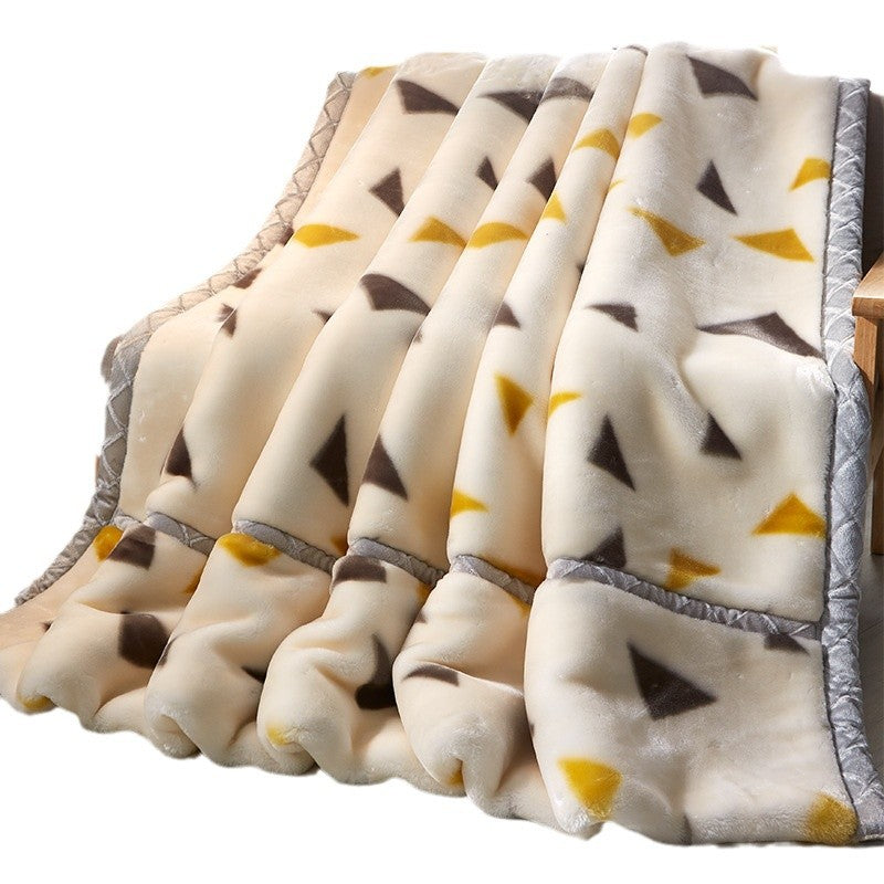 Thickened Raschel Blanket Winter Warm Blanket Flannel Cover Blanket Bed Sheet Double Layer Antistatic Cloud Blanket