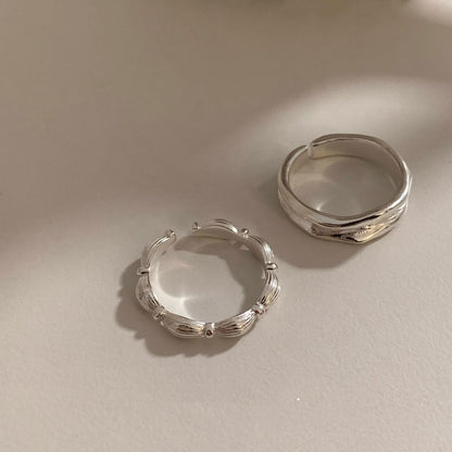 new plain ring women's niche ins high-end sense opening adjustable ring