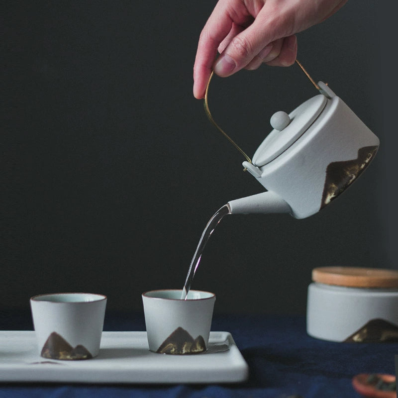 Hand-painted ceramic tea set