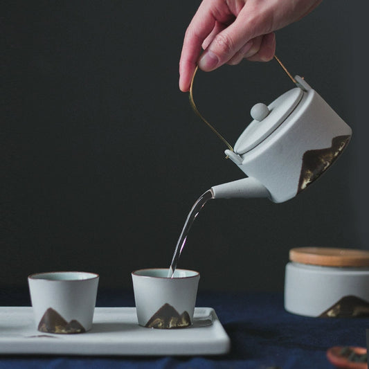 Hand-painted ceramic tea set