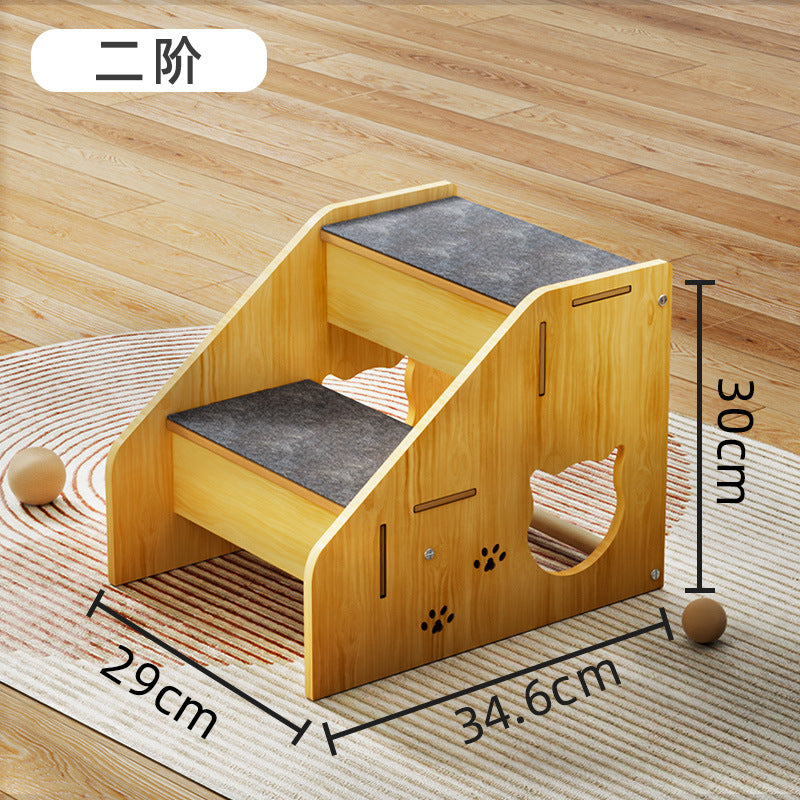 Pet climbing ladder, elderly cat, pet dog bed, ladder, sofa climbing ladder, dog step, wooden teddy cat stairs