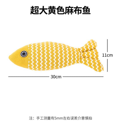 Cat toys to relieve boredom catnip simulation fish kitten cat funny cat stick kitten teeth grinding pet cat cat supplies