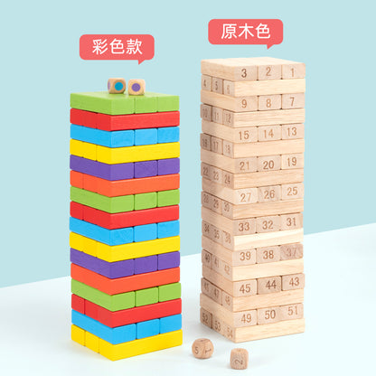 Children's puzzle jigsaw music balance jigsaw high pumping blocks stacking stacks of wood smoking pumping wood board game toys