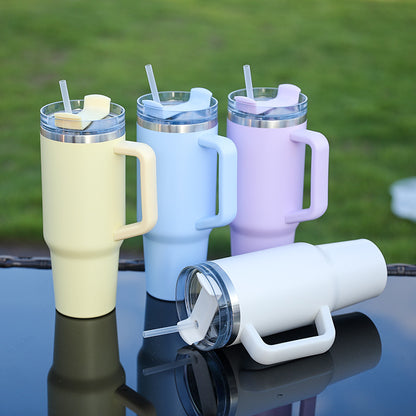 New hand-held car car mug Ice Fighter Cup mini thermos mug female high value cute stainless steel thermos water cup